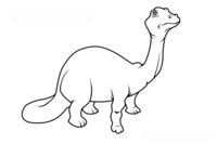 Раскраска Бронтозавр