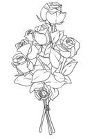Раскраска Букет роз