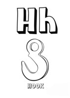 Раскраска Буква H английского алфавита