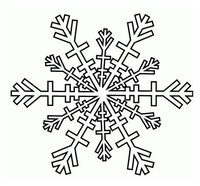 Раскраска Идеально ровная, симметричная снежинка