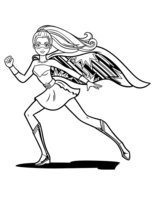 Раскраска Кара - супергероиня
