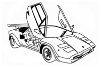Раскраска Lamborghini Countach