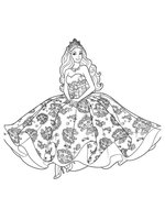 Раскраска Принцесса Барби