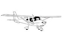 Раскраска Самолет Cessna Skycatcher