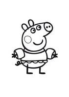 Раскраска Свинка Пеппа с налокотниками