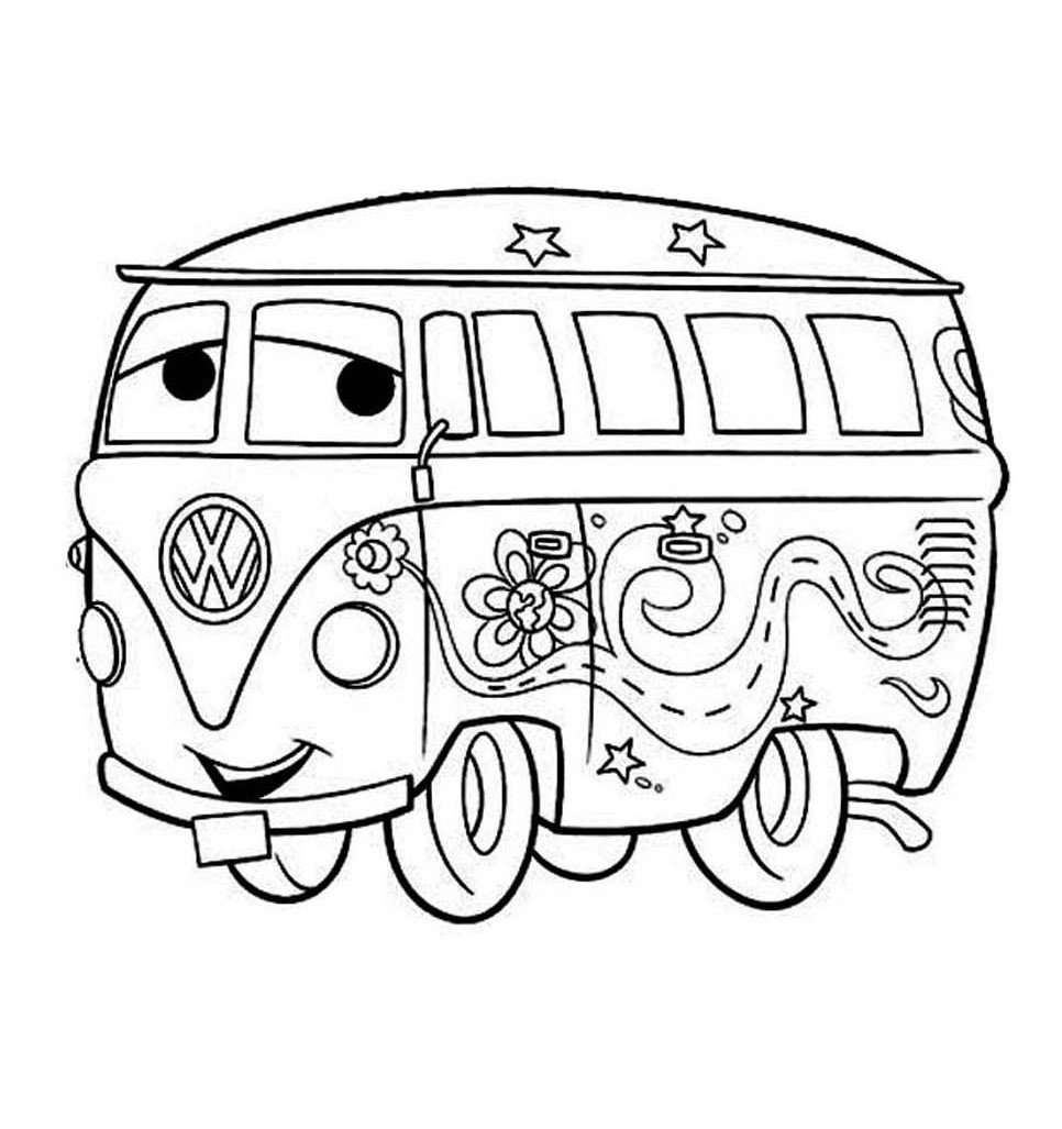 Раскраска Забавный автобус Филмор