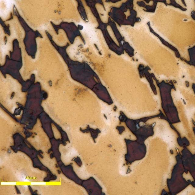 Hellfeld, Starker Kontrast zwischen Cr-reichen Karbiden und Fe-Matrix zur Karbidquantifizierung. Hellfeld, Starker Kontrast zwischen Cr-reichen Karbiden und Fe-Matrix zur Karbidquantifizierung.