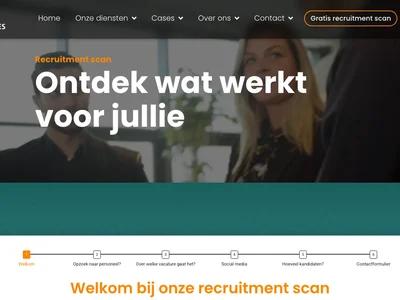 De recruitment scan op de website van Sterk in Matches