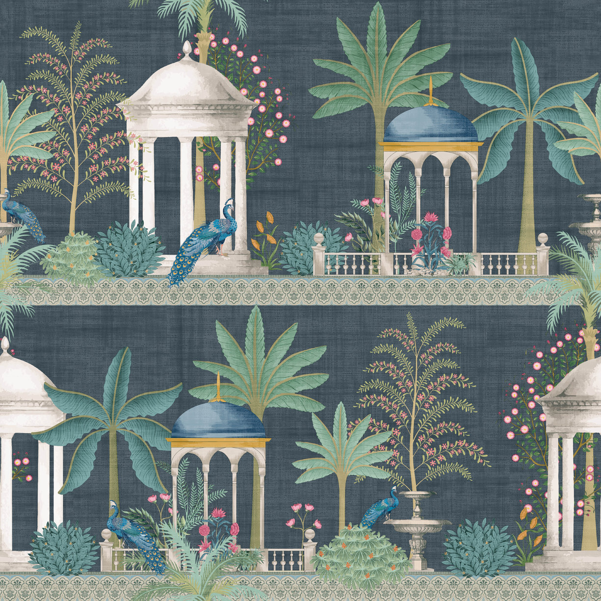 Palm Gardens Blue - 100590AH - Arthouse - Papiers peints - Bleu