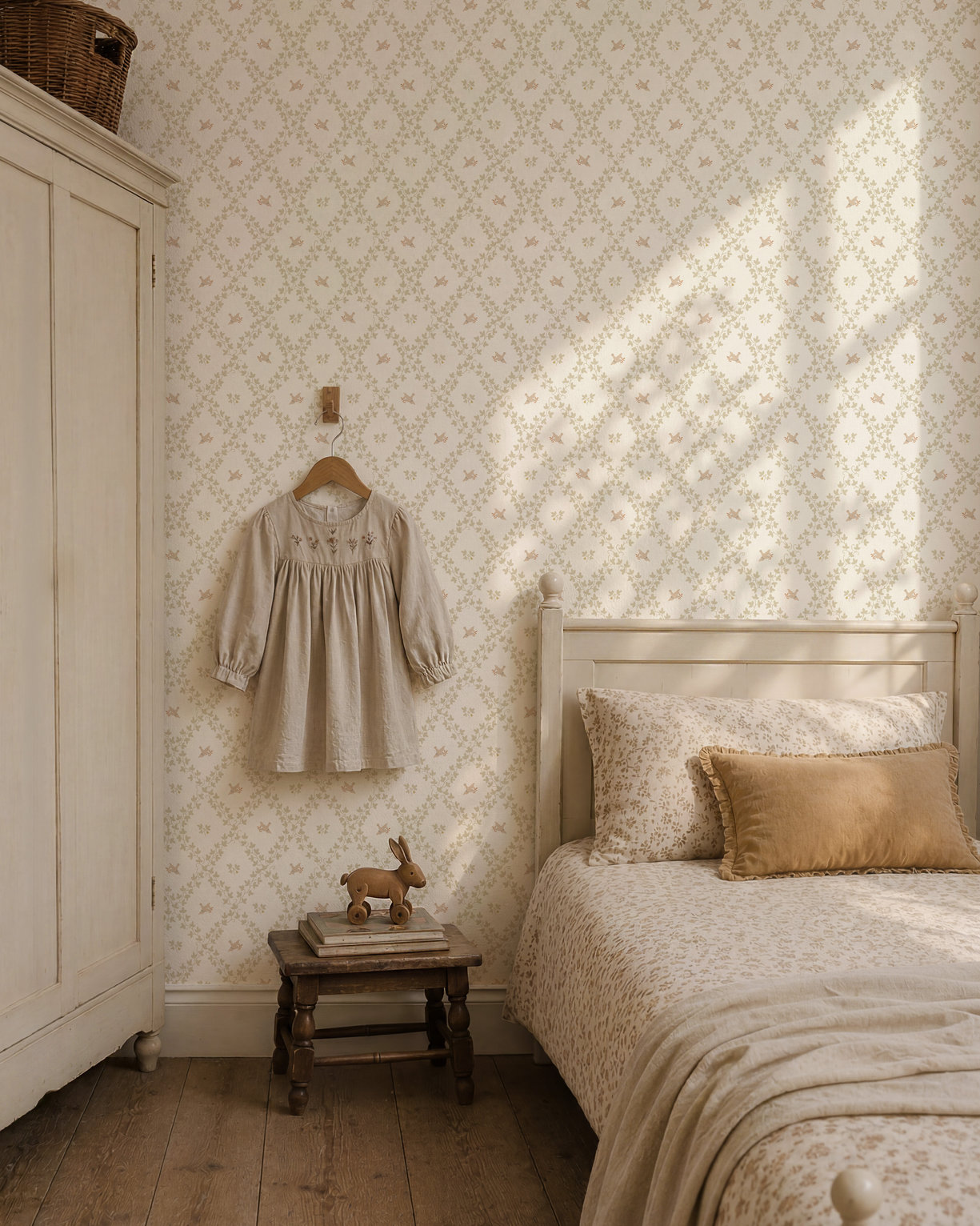 Lilla Fågel, Vit Beige Rost - 2019-03 fra Duro | Familietapeter