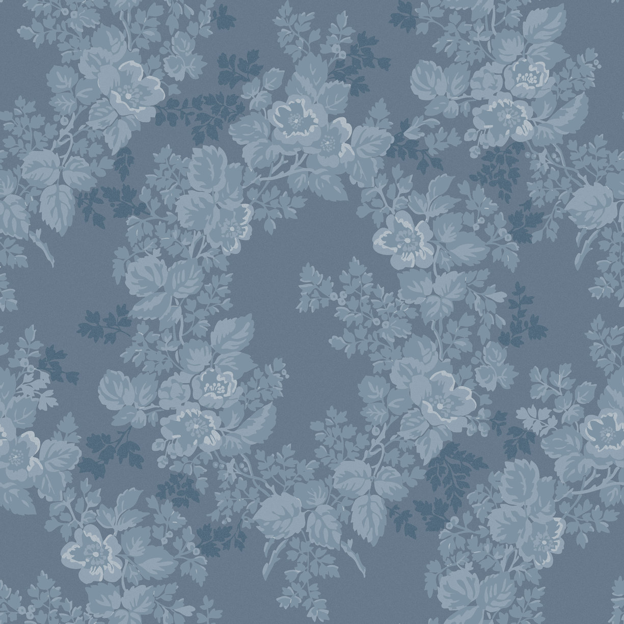 Rosenmedaljong, Blå - 2009-03 - Duro - Papiers peints - Bleu