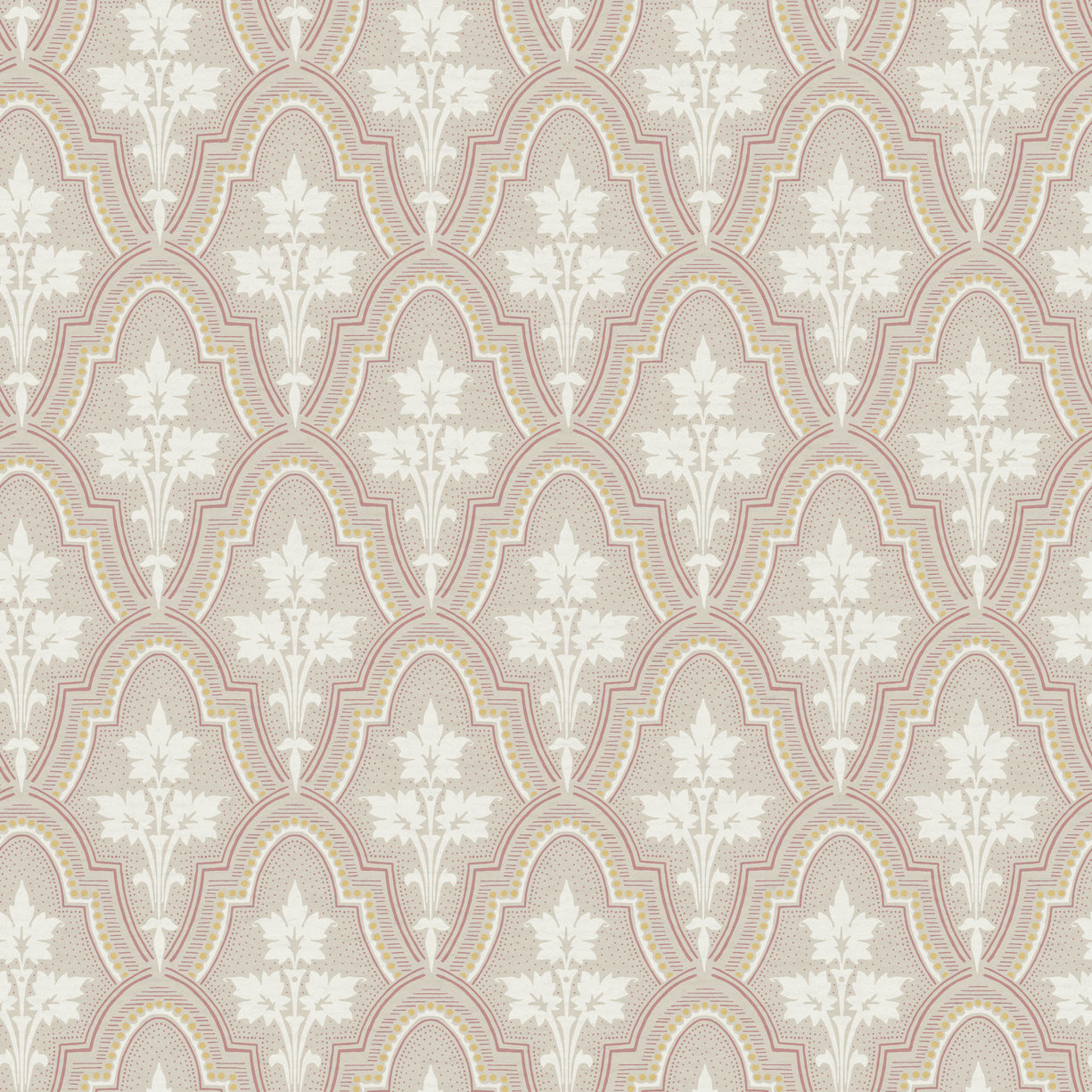Liljerum, Beige Röd - 2003-02 - Duro - Papiers peints - Beige