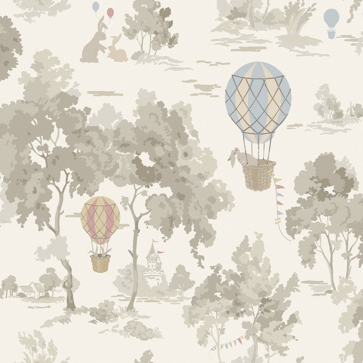 Ballongfärd, Ljusbeige - 2018-01 - Duro - Wallpaper - Beige