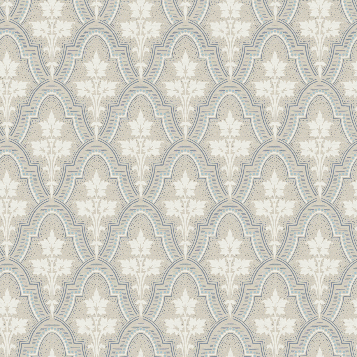 Liljerum, Beige Blå - 2003-04 - Duro - Papiers peints - Beige