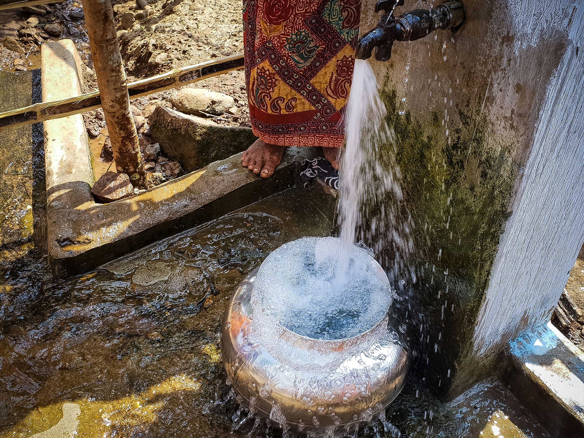 Clean water supply in the village