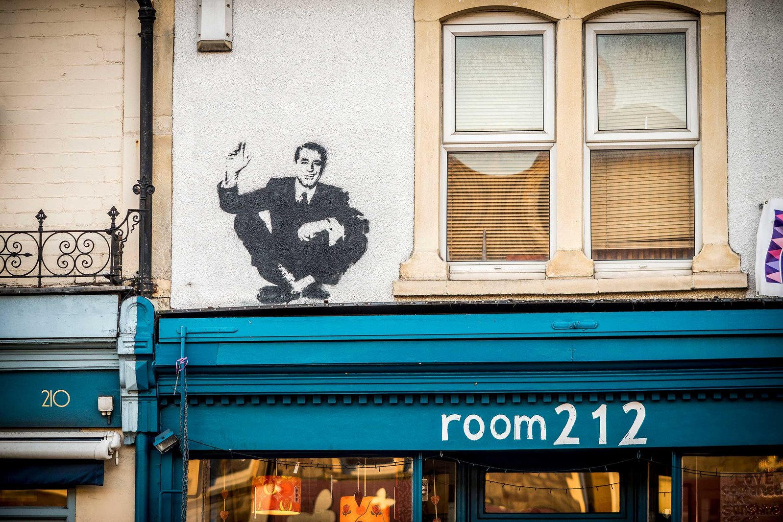 Cary Grant Stencil at Room 212, Gloucester Road