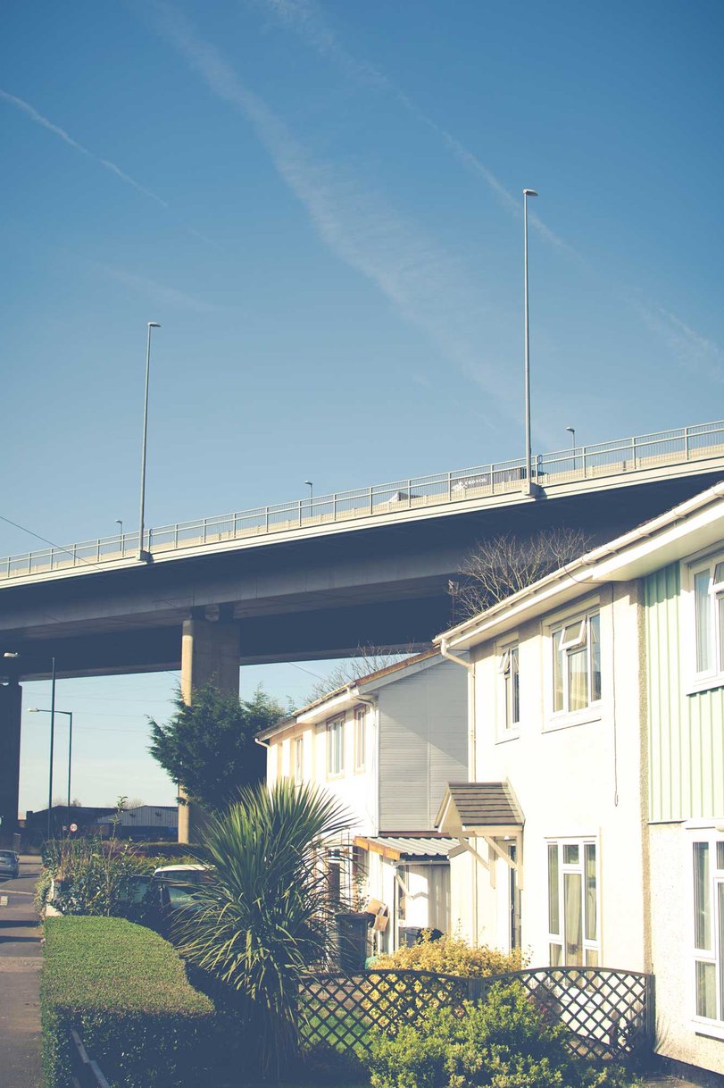 View of Avonmouth Bridge from below