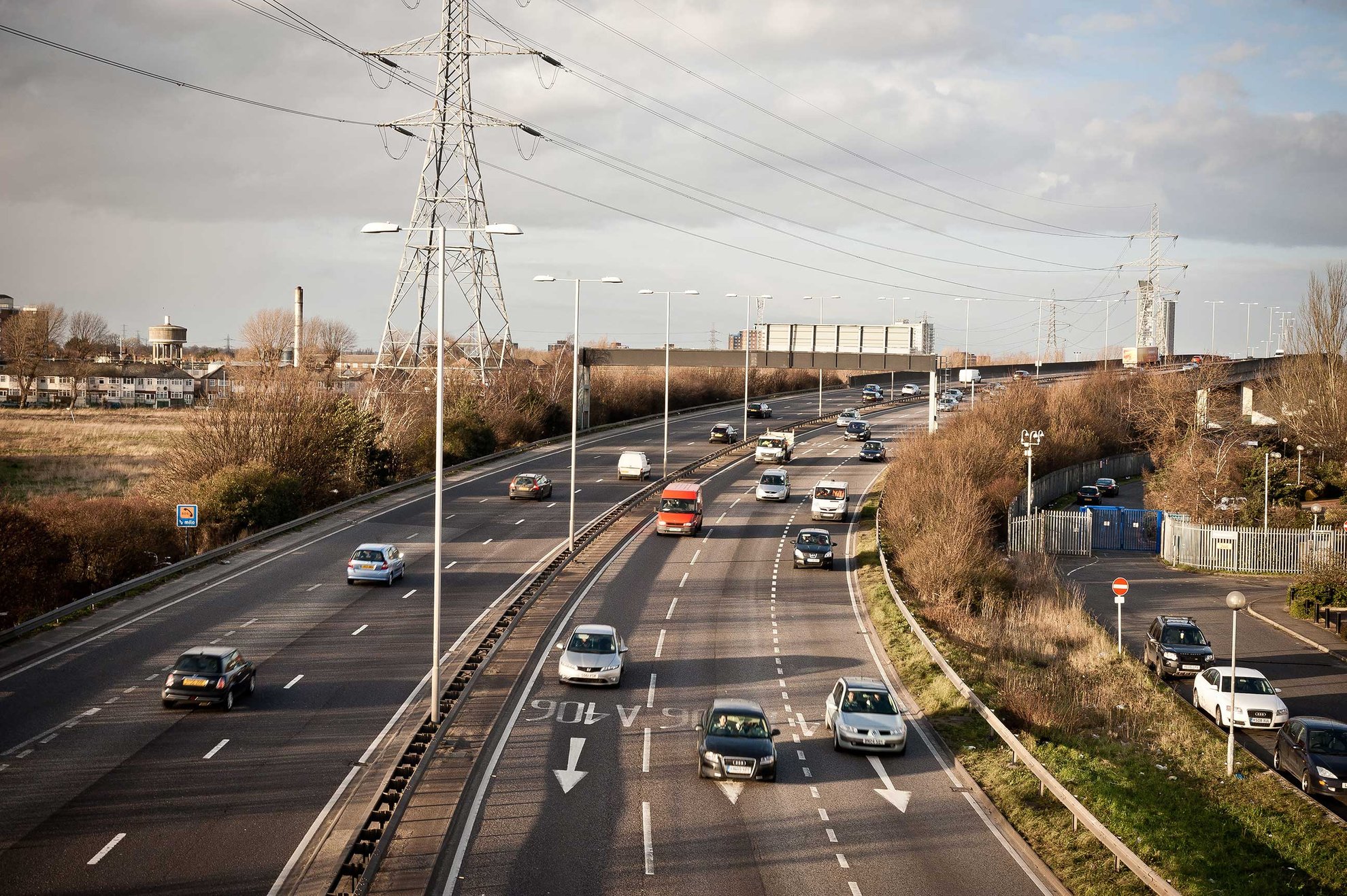 The North Circular Road – from the footbridge between Barking and East Ham