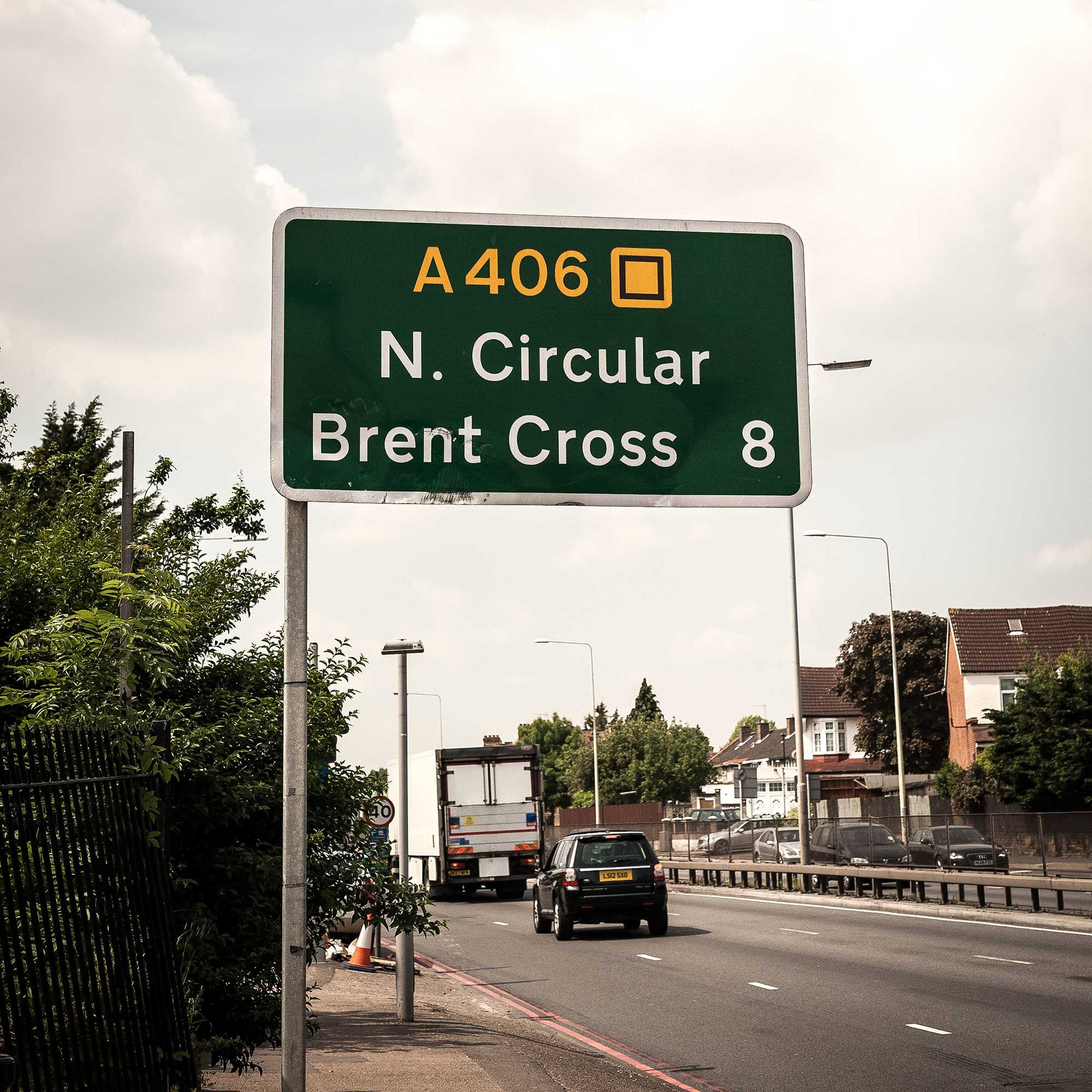 A406 Road Sign