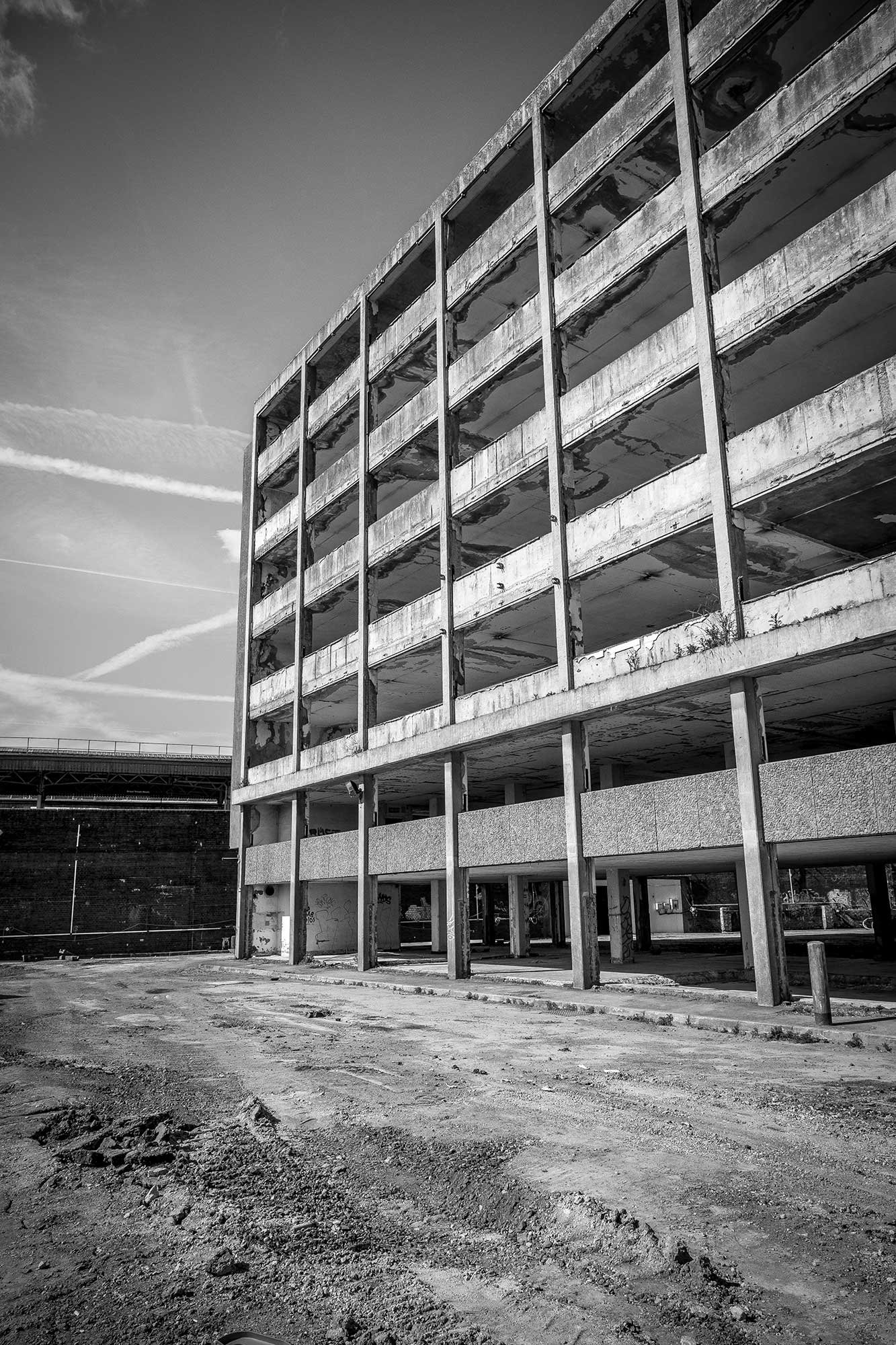 Empty shell of the former sorting office