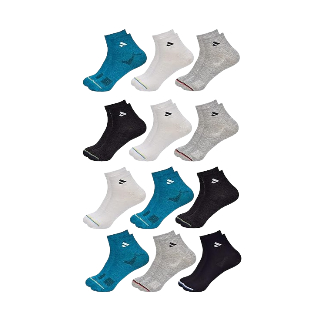 Flat 85% off on 12 Pairs Solid Ankle Socks for Men & Women