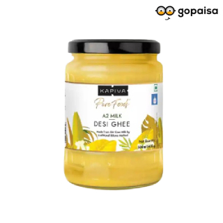 Kapiva A2 Milk Desi Ghee 500ml (10% Coupon + Extra GP Cashback)