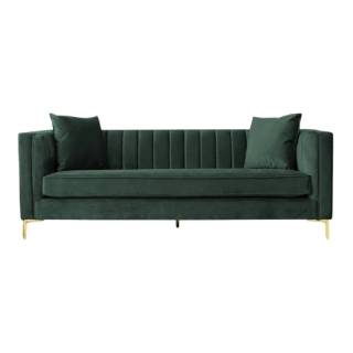 Only Today Offer: Jack Velvet 3 Seater Sofa in Green Colour, at Flat 50% off