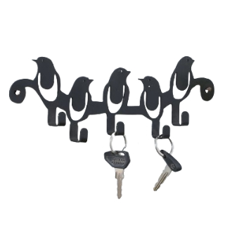 Pepperfry WTF Deal - Black Bird Metal Key holder at Flat 81% off + FREE Shipping
