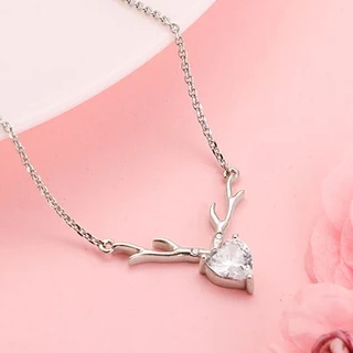 Buy Anushka Sharma Silver Deer Heart Necklace at Rs.1599 | MRP Rs.1799 (Use code 'VDAY200') 