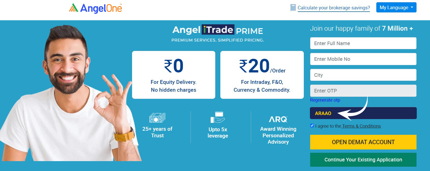 Use GoPaisa Angel Broking referral code “ARAAO” or download GoPaisa app to get lucrative offers on signup.