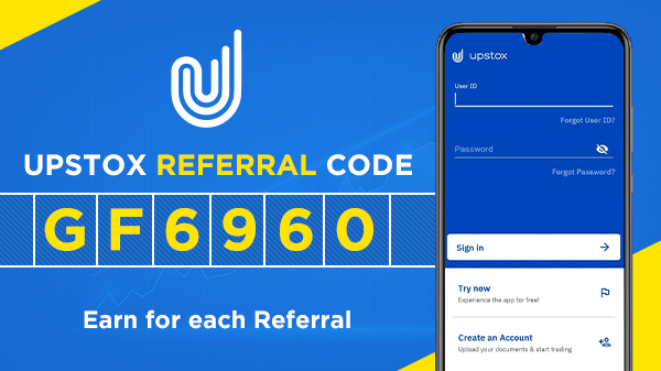 Upstox Referral Code 2024 "GF6960" for Free Demat Account & Rs 300 Referral Bonus | Upstox Refer and Earn Offer