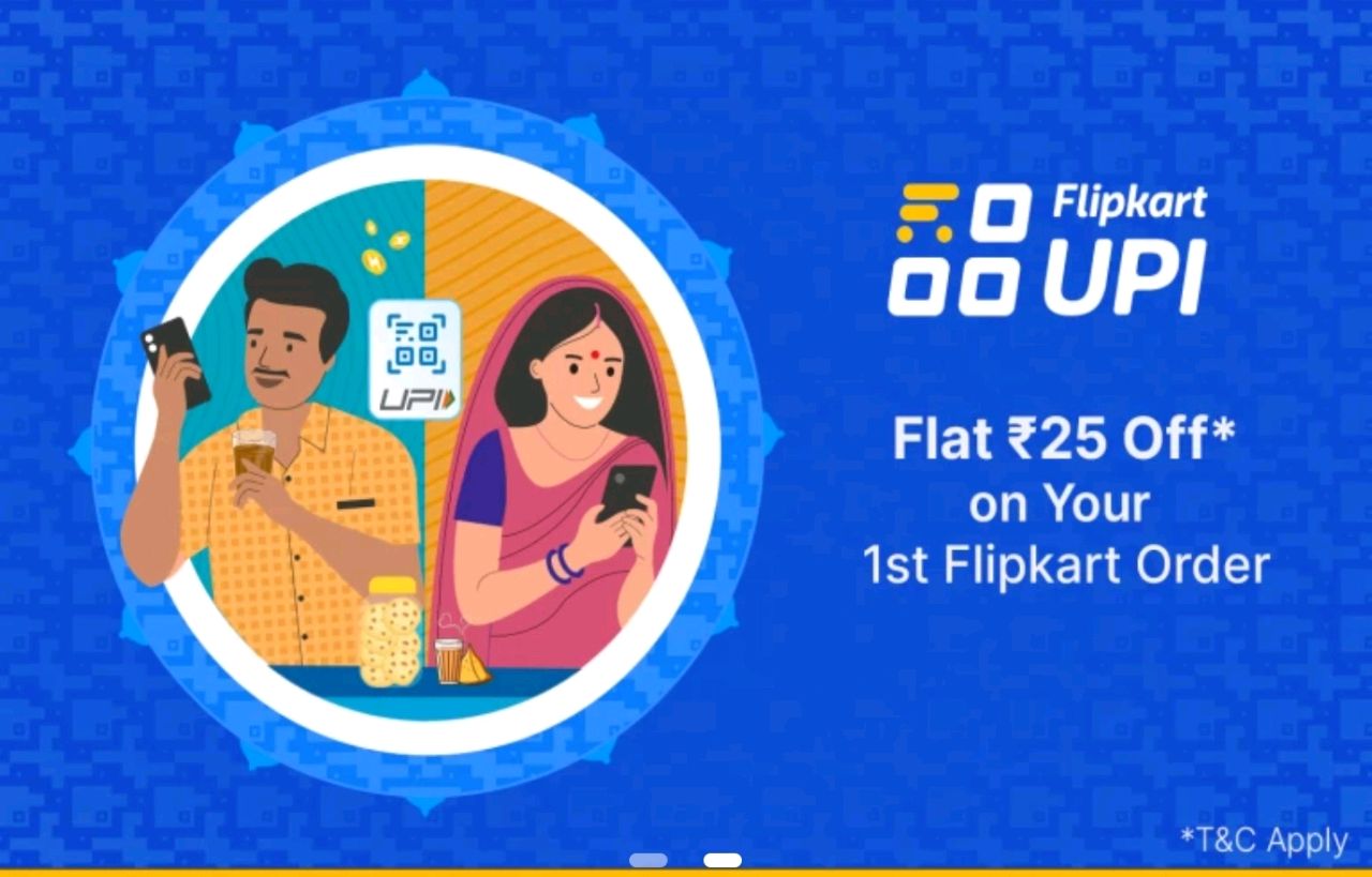 Flipkart App UPI Offer 2024 - Get Flat Rs 25 OFF on First Flipkart Order | Flipkart Offer Today