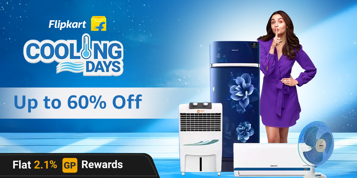 Flipkart Cooling Days Offer 2026 - Upto 70% Off | Extra GoPaisa Flipkart Rewards
