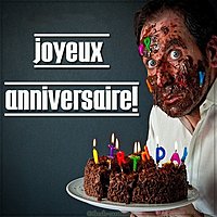 Открытка с днем рождения на французском языке