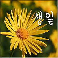 Открытка с днем рождения на корейском