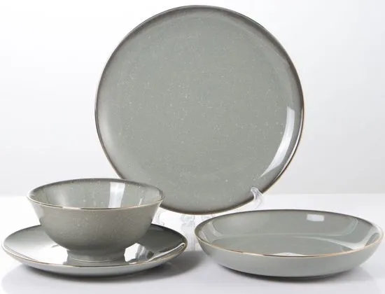 Servies set 6 persoons 24-delig Marble Grey