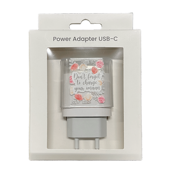 Power Adapter USB-C pink