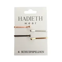 Hijab schuifspelden mix glans 4 stuks 