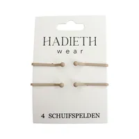 Hijab schuifspelden beige matte 4 stuks