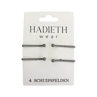 Hijab schuifspelden grijs matte 4 stuks	