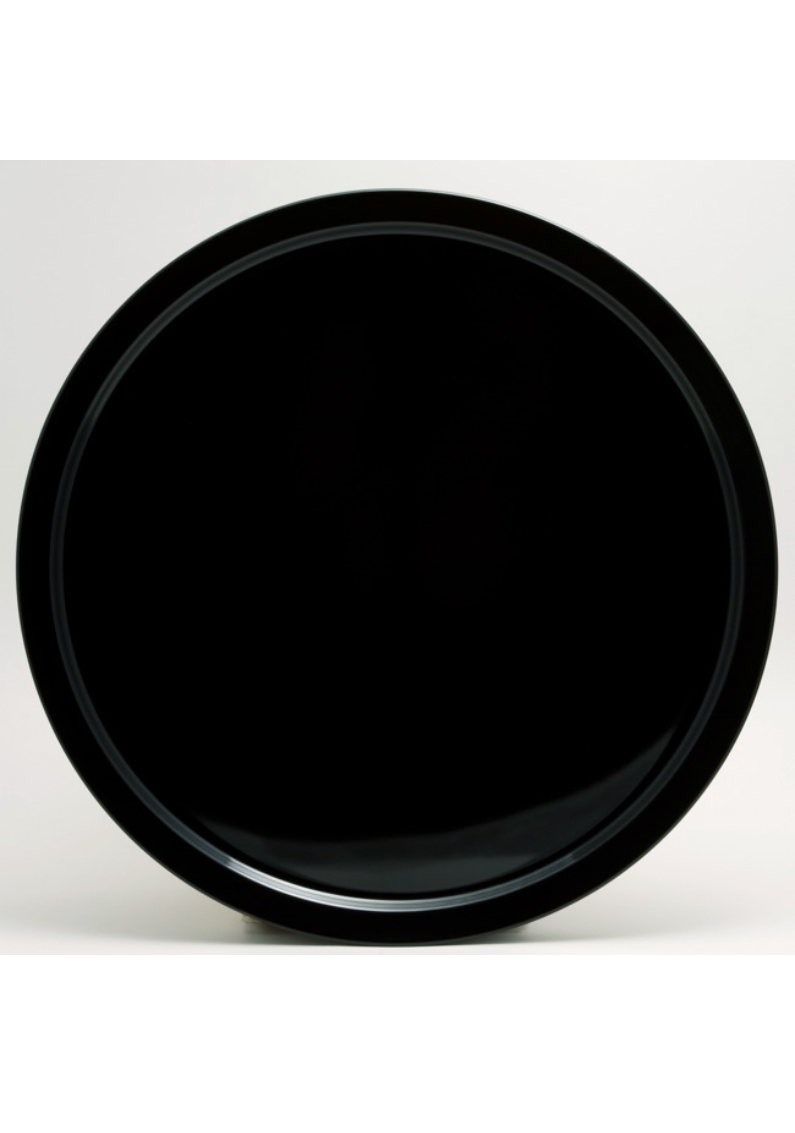 Melamine bord rond zwart - 50cm