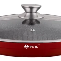 Hakal line Gril pan met deksel | 32 cm - Reds