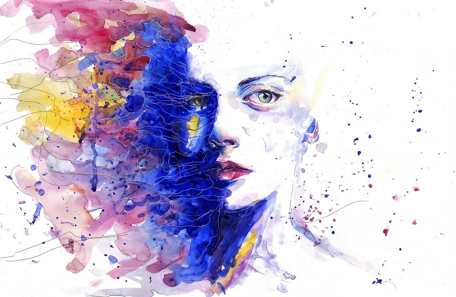 Aquarel in het wolkendek