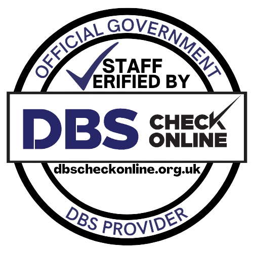 Staff verified by DBS Check Online — official government DBS provider
