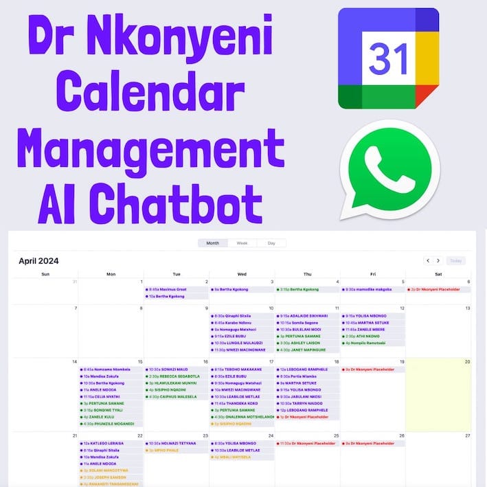 Calendar/Appointment Management AI Chatbot