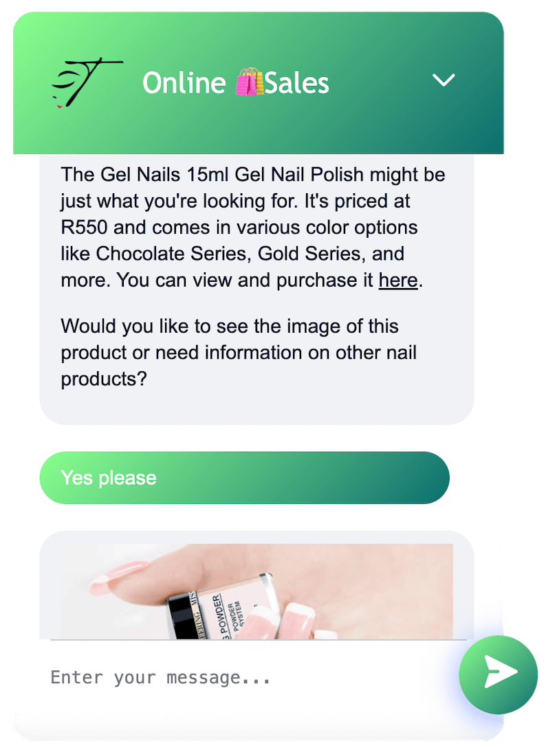 eCommerce Sales Website Chatbot