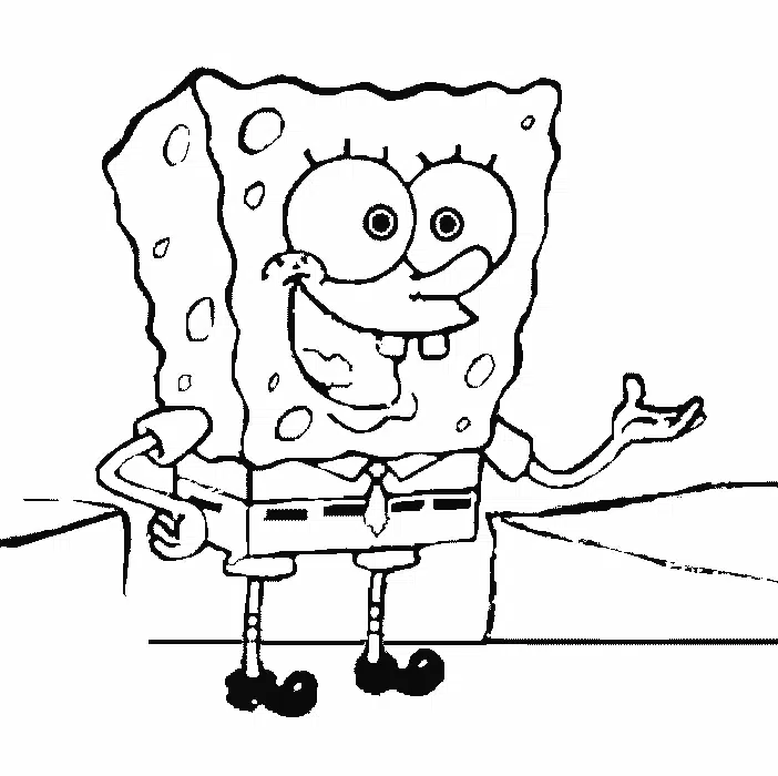 Spongebob kleurplaat (8)