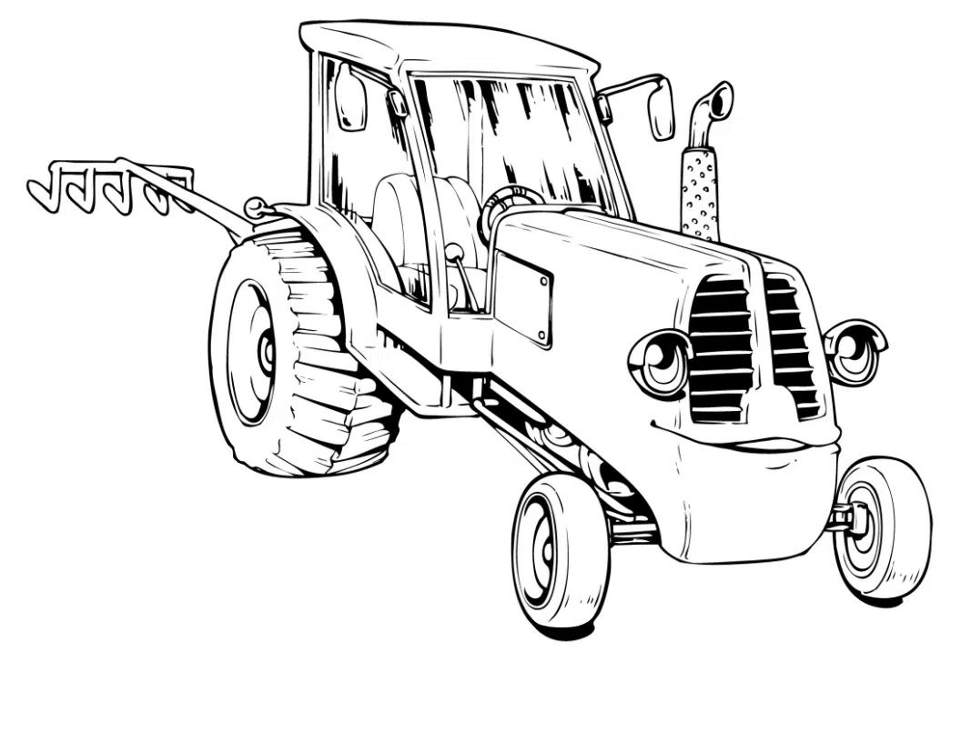 Traktor Kleurplaat 08