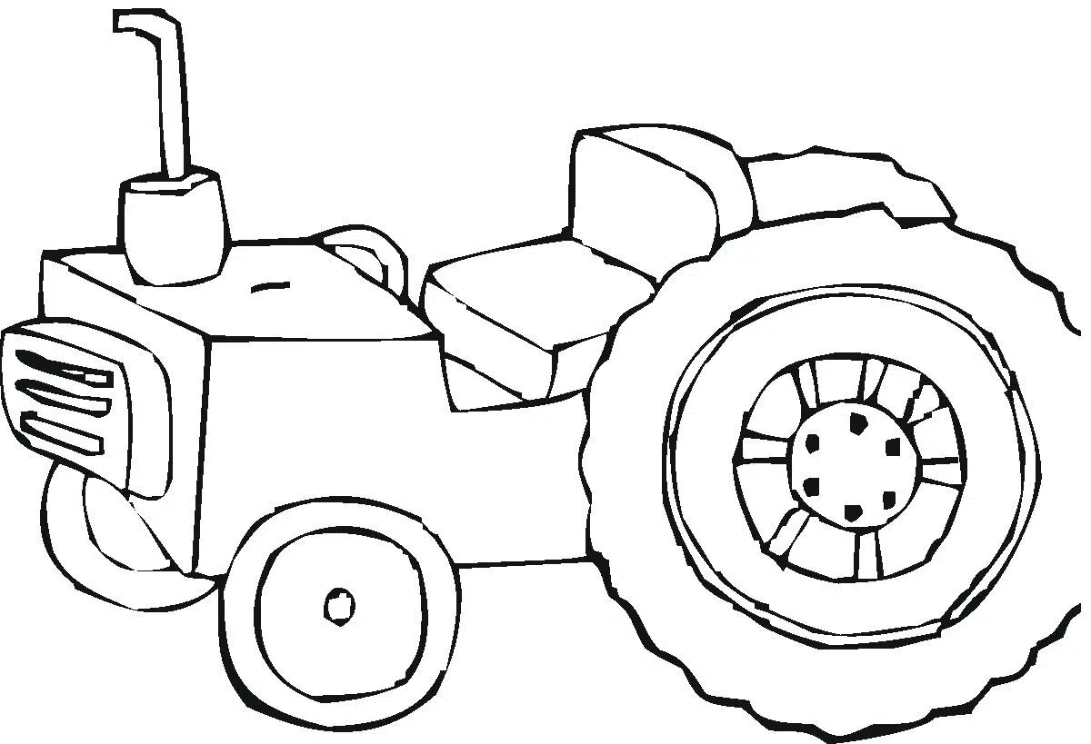 Traktor Kleurplaat 10
