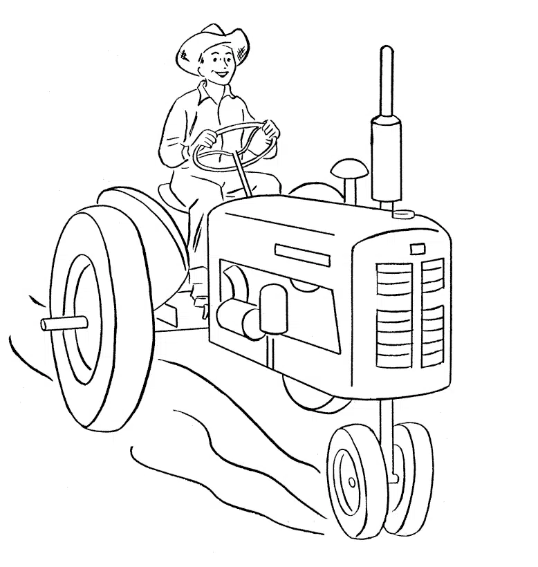 Traktor Kleurplaat 14